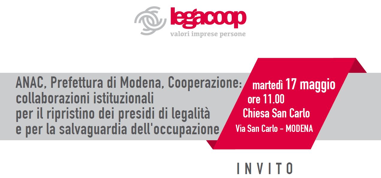Convegno a Modena con ANAC e Prefettura