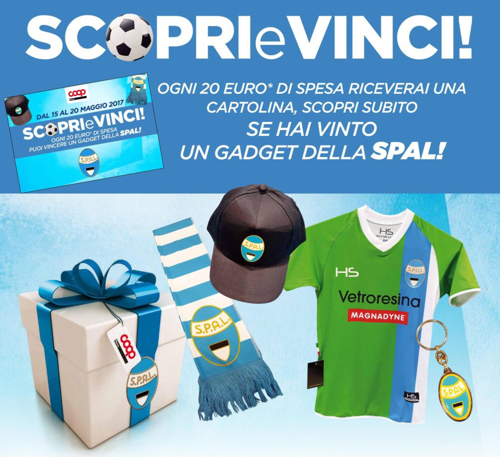 La SPAL è in serie A! Con Coop Reno, “Scopri e Vinci” 600 gadget della squadra!