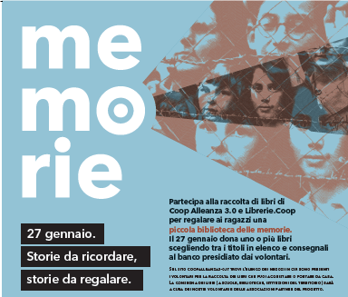 Giornata della Memoria: il 27 gennaio con “Memorie” raccolta di libri per ragazzi in 67 negozi di Coop Alleanza 3.0 e 37 Librerie.Coop