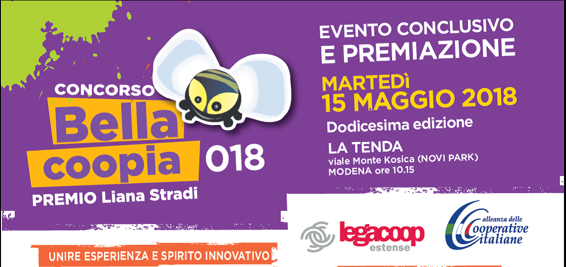 Bellacoopia 2018, martedì 15 maggio l’Evento conclusivo della dodicesima edizione del Concorso per le scuole promosso da Legacoop Estense