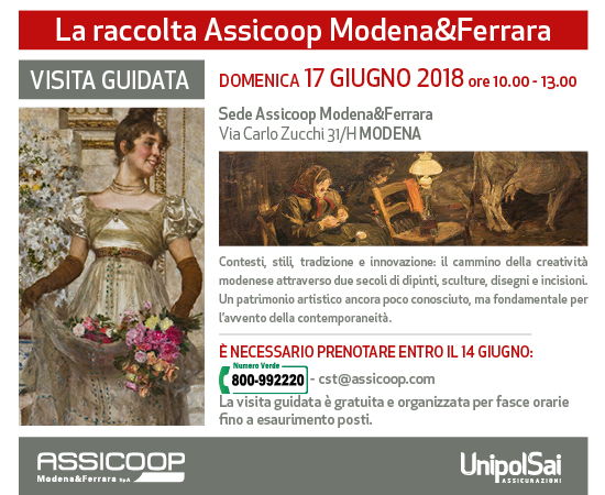 Assicoop Modena&Ferrara apre alla città: domenica 17 giugno dalle 10 alle 13 visita guidata alla Collezione d’Arte