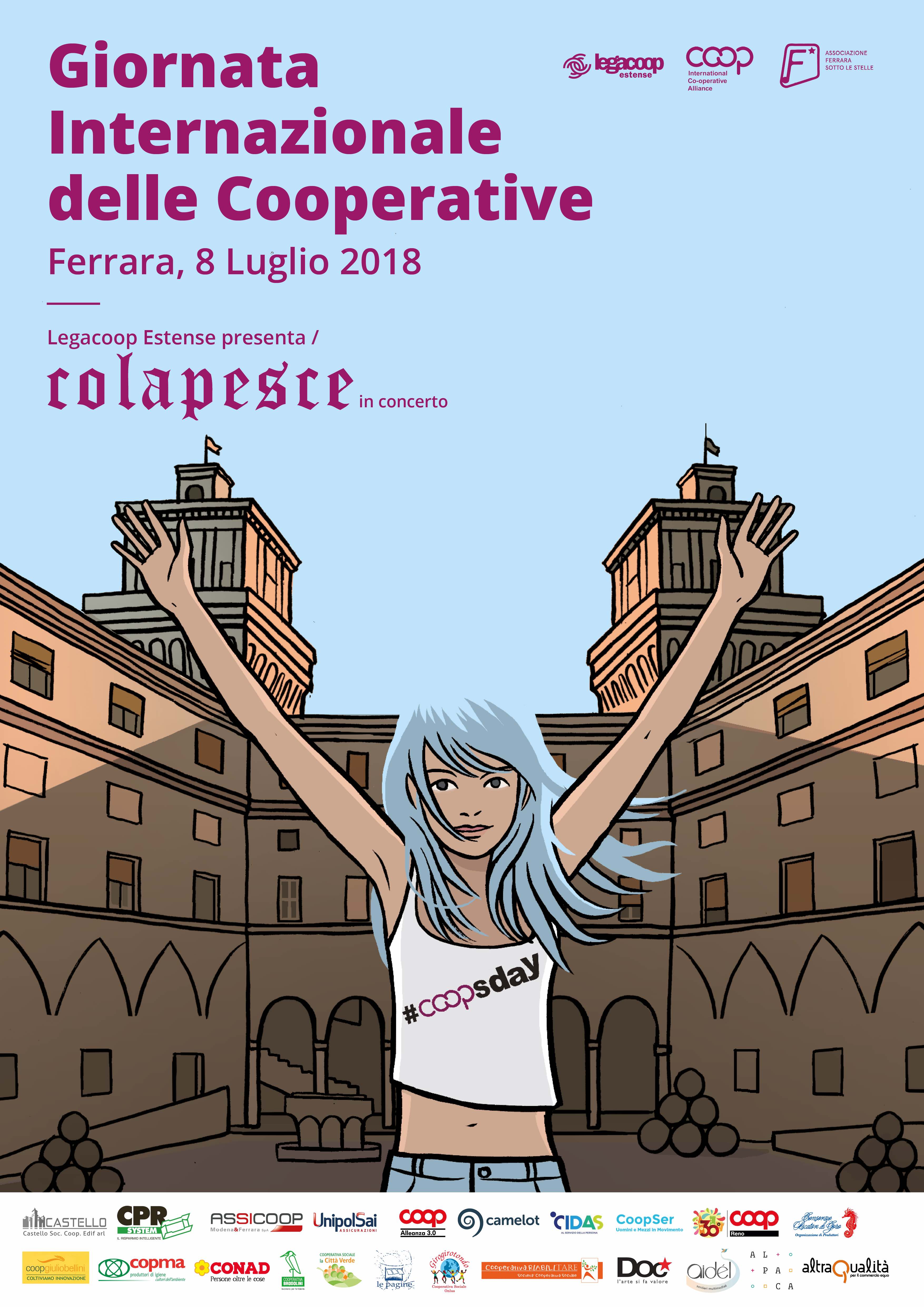 A Ferrara Sotto le Stelle con Colapesce, per la Giornata Internazionale delle Cooperative