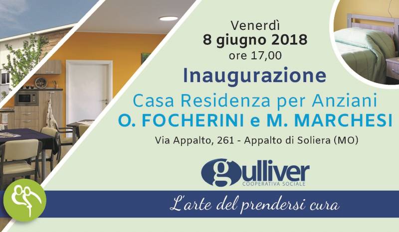 Gulliver: inaugurazione Casa Residenza per Anziani Focherini e Marchesi, venerdì 8 giugno