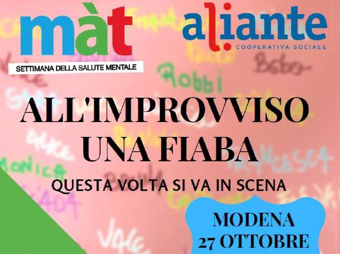 Màt, Aliante Cooperativa Sociale presenta “All’improvviso una fiaba: Questa volta SI VA IN Scena!”