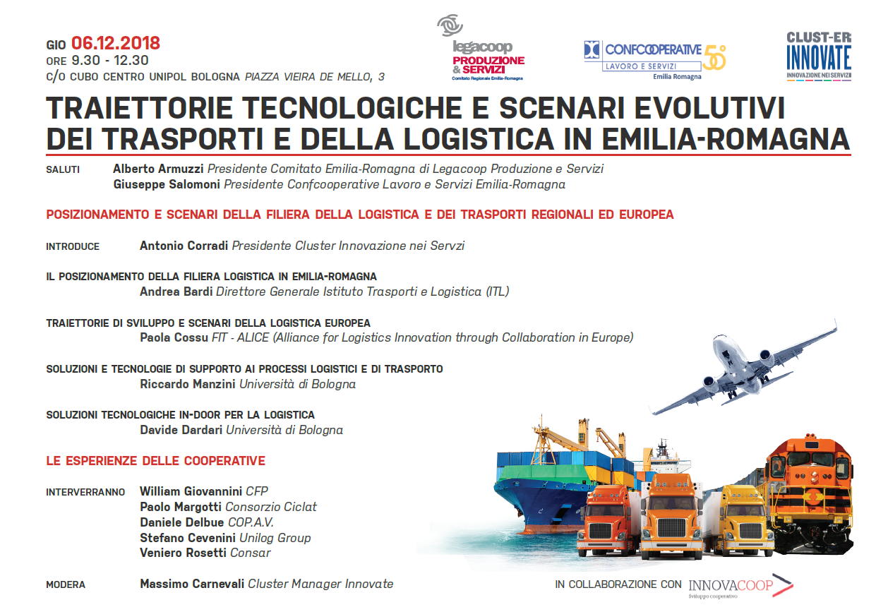 Workshop “Traiettorie tecnologiche e scenari evolutivi dei trasporti e della logistica in Emilia-Romagna”