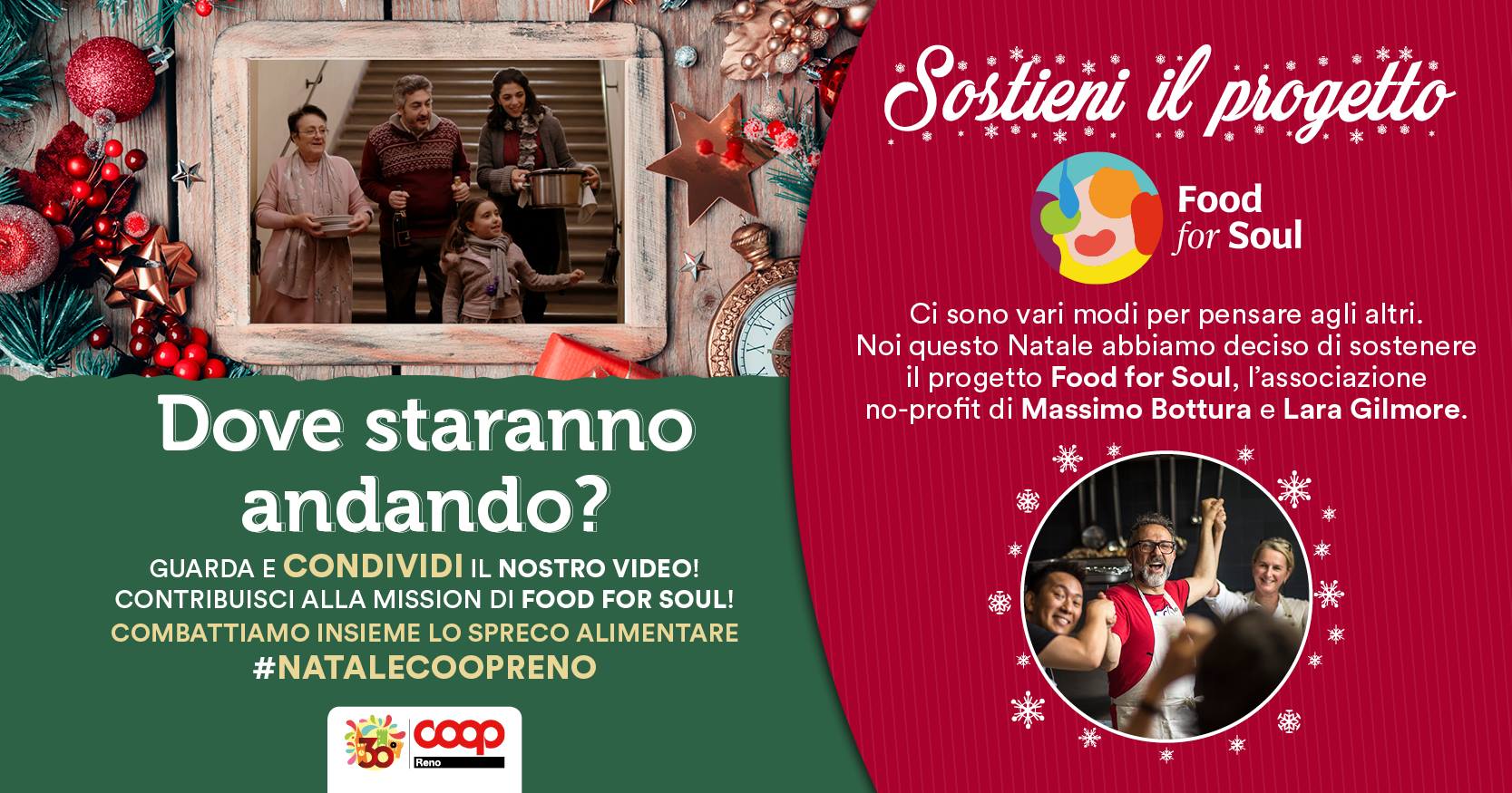 Coop Reno per Natale sostiene il progetto Food For Soul di Massimo Bottura