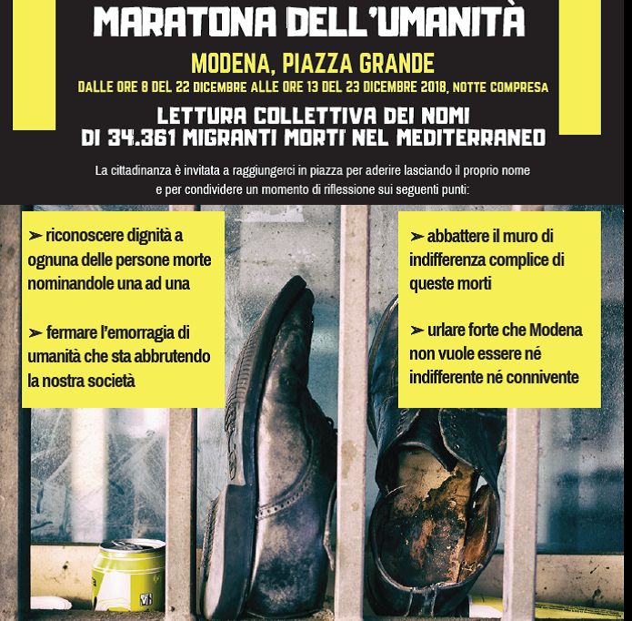 Anche Legacoop Estense alla Maratona dell’Umanità Anche Legacoop Estense alla Maratona dell’Umanità