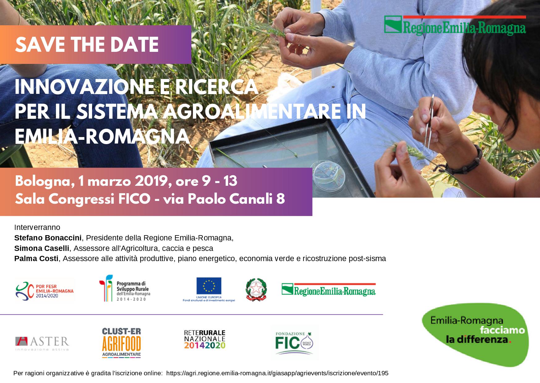 Innovazione e ricerca per il sistema agroalimentare in Emilia-Romagna: l’1 marzo un incontro a FICO