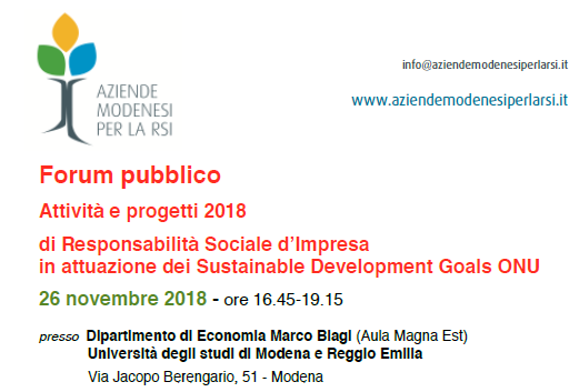 Associazione aziende modenesi per la RSI presenta: Felicità e Lavoro nell’impresa sostenibile