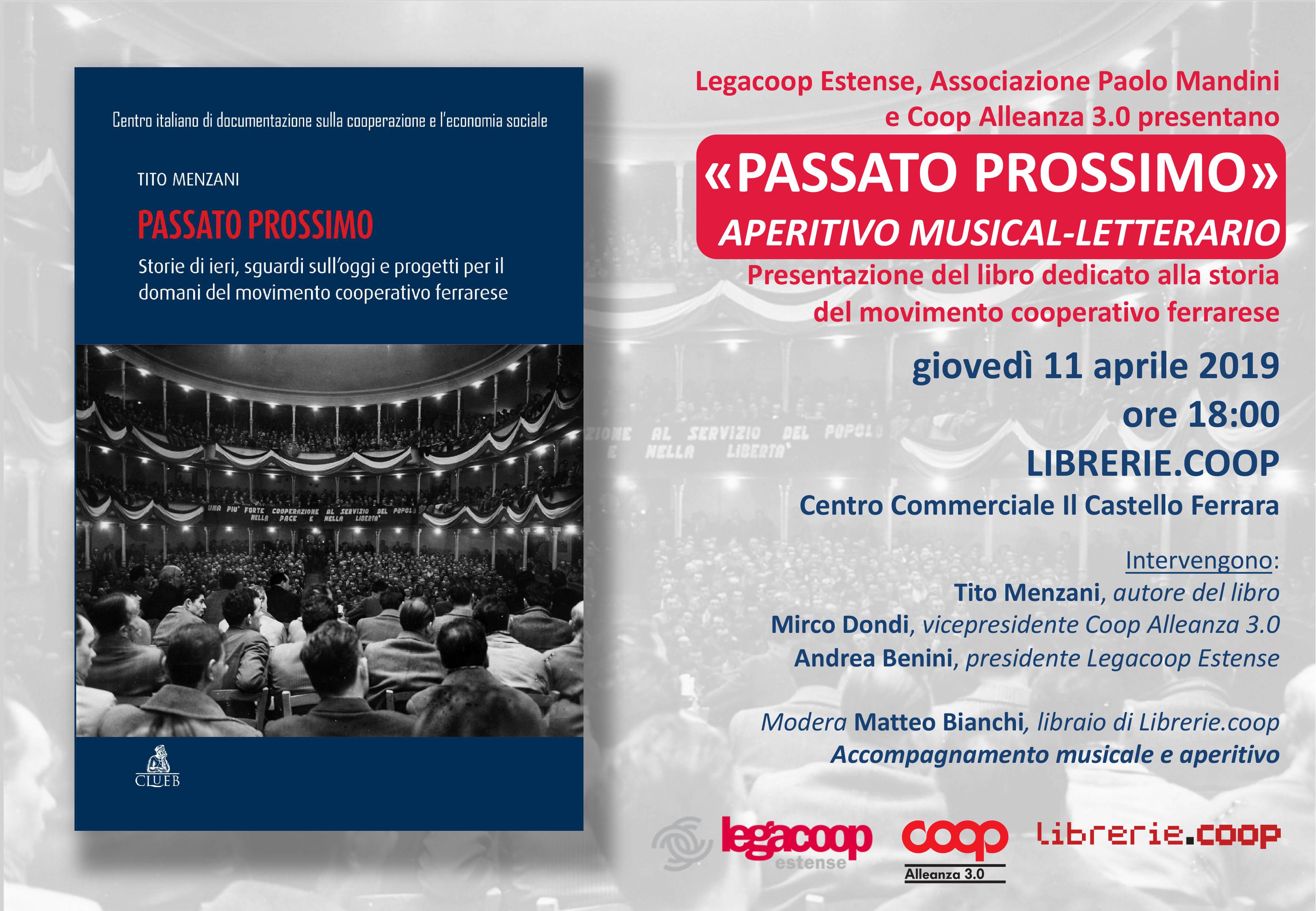 “Passato Prossimo”: l’11 aprile in Librerie.coop a Ferrara la presentazione del libro di Tito Menzani sulla storia della cooperazione ferrarese