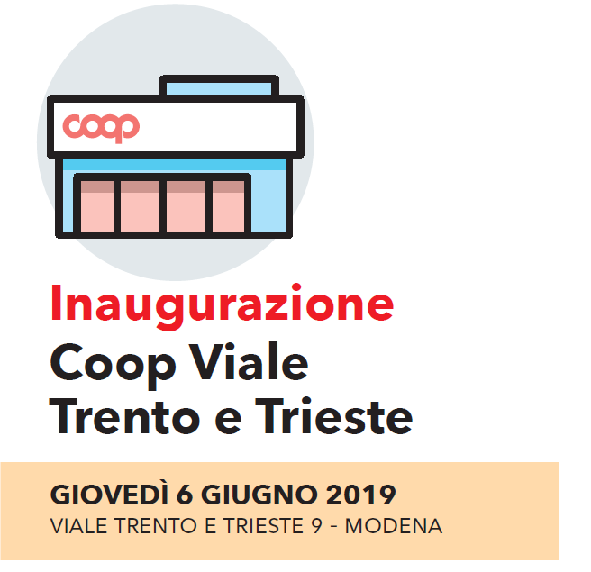 “La spesa sotto casa, tua”: giovedì 6 giugno inaugurazione del supermercato Coop viale Trento e Trieste