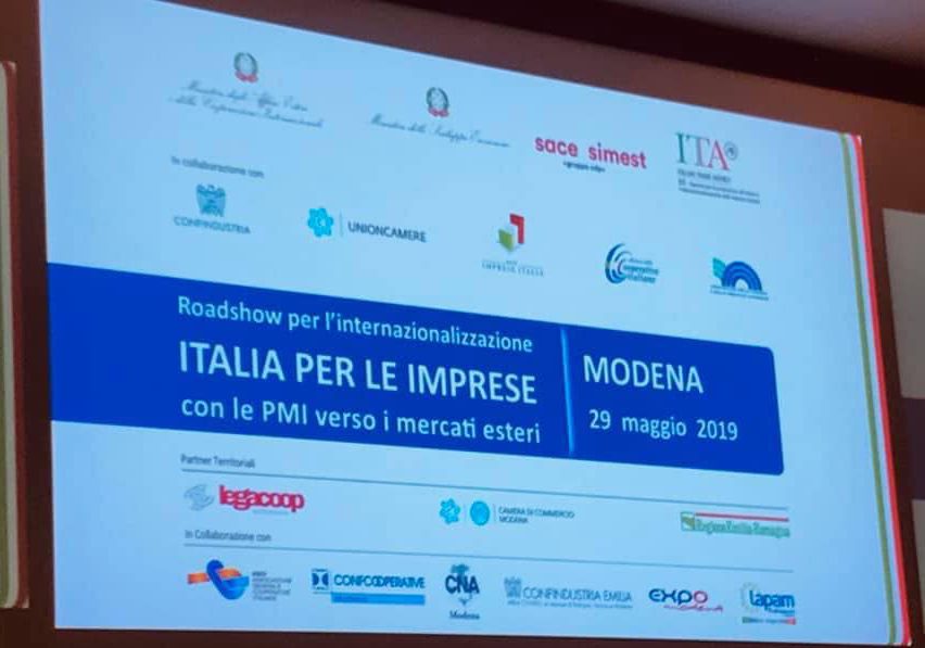 A Modena la terza tappa 2019 del Roadshow per l’internazionalizzazione, Legacoop Estense partner territoriale