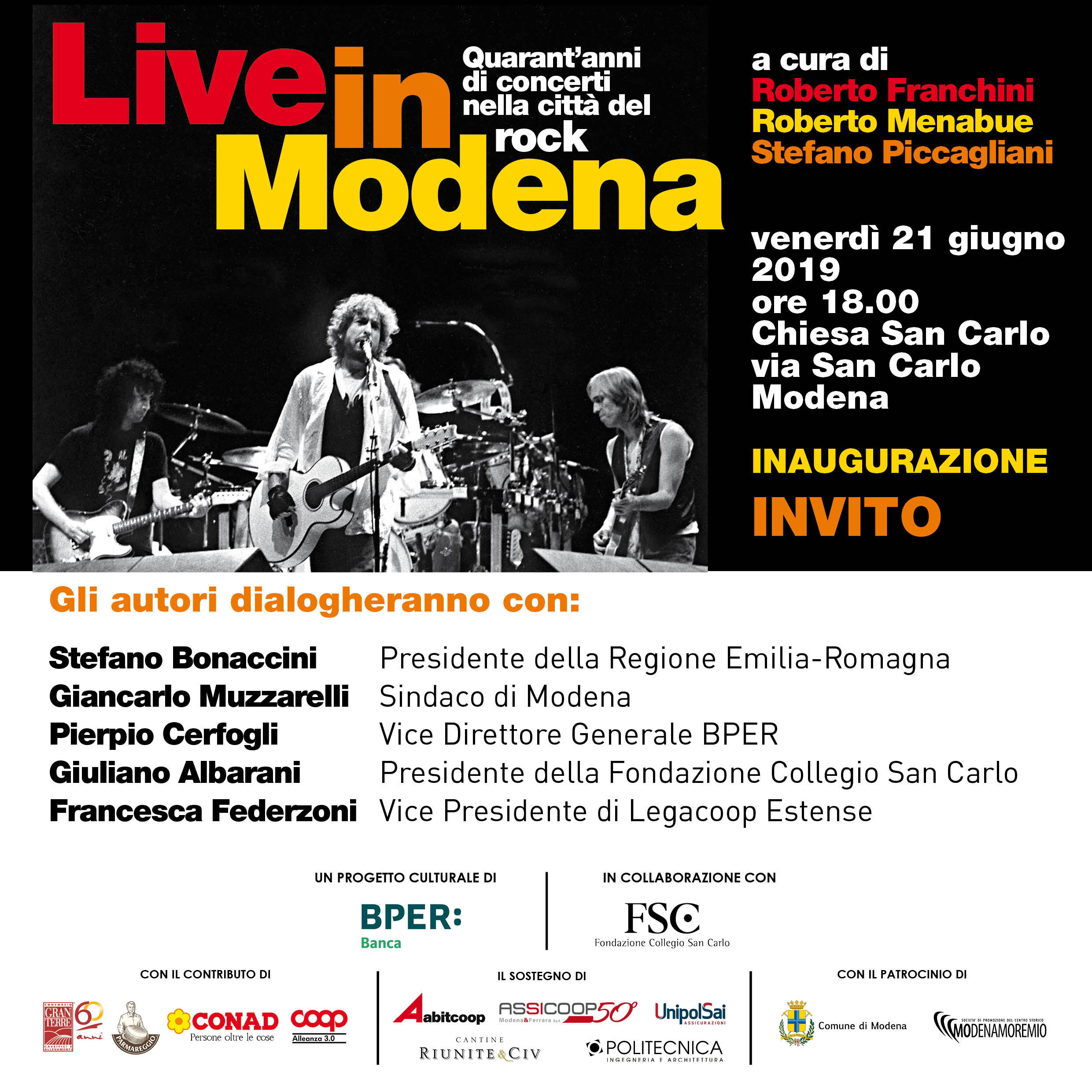 Live in Modena: 40 anni di grandi concerti in una mostra, venerdì 21 l’inaugurazione