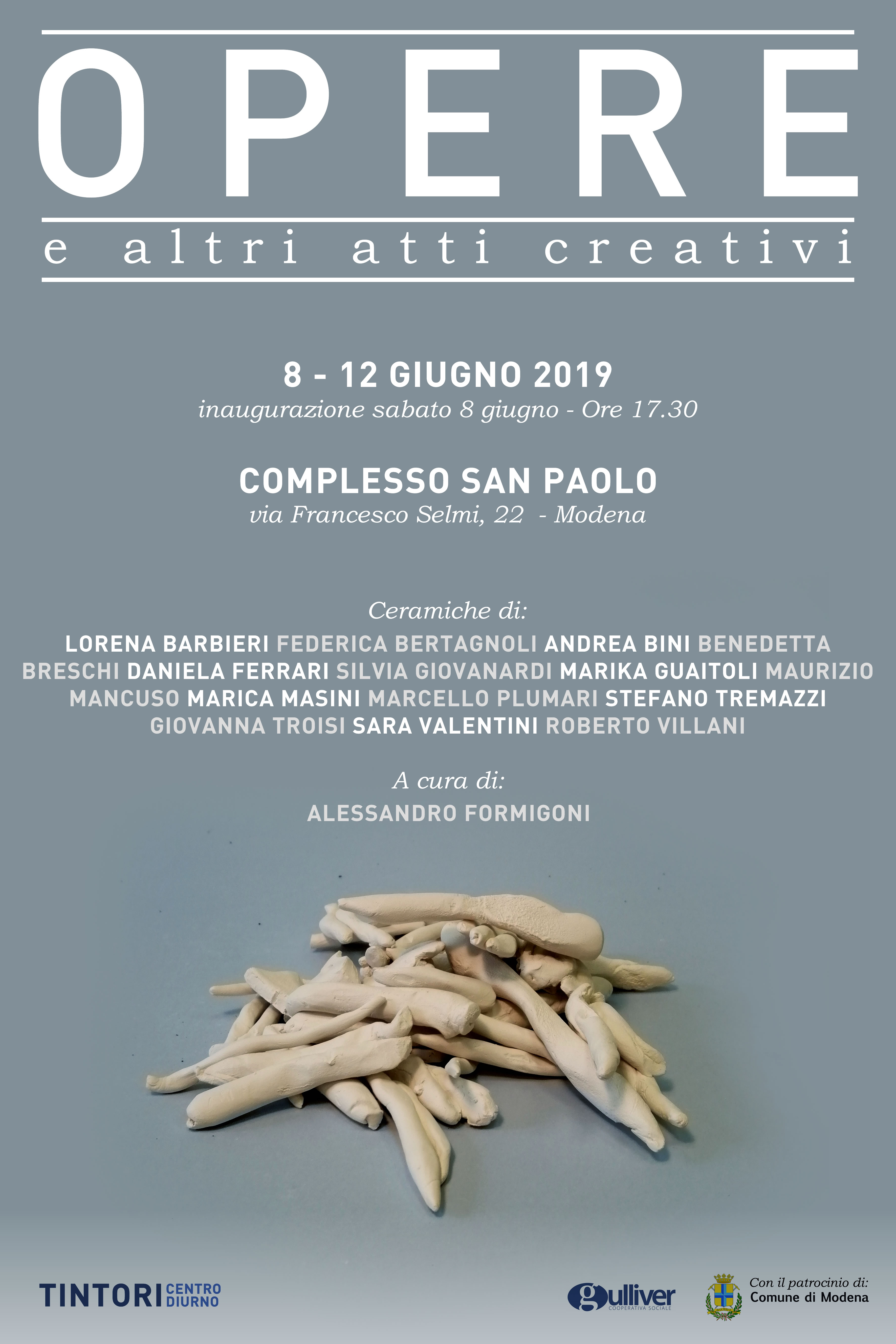 Gulliver, Centro Diurno Tintori: mostra di ceramiche “Opere e altri atti creativi”