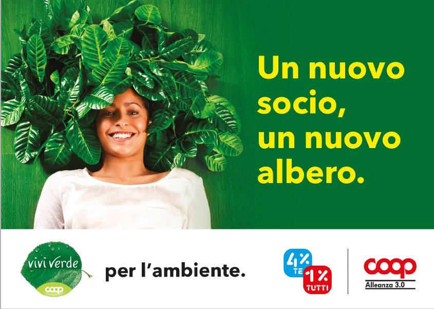 La cooperazione ha buone radici con “un nuovo socio un nuovo albero”,  l’iniziativa di Coop Alleanza 3.0 con Legambiente e Azzeroco2