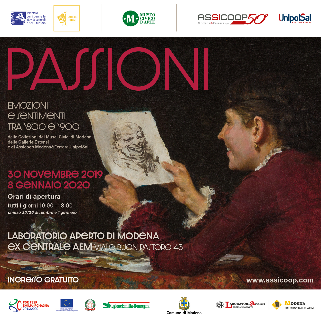 Alla mostra “Passioni”, visite guidate e spettacolo teatrale a cura di ERT