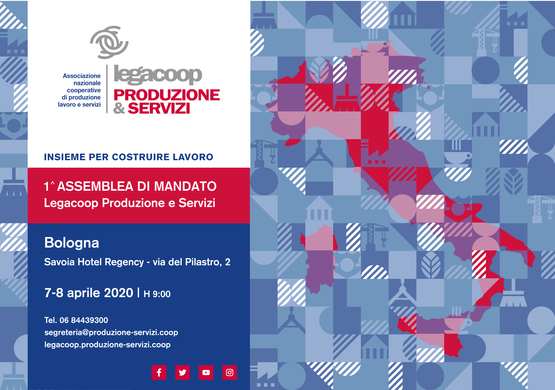Save The Date: il 7-8 aprile a Bologna l’Assemblea di Legacoop Produzione e Servizi