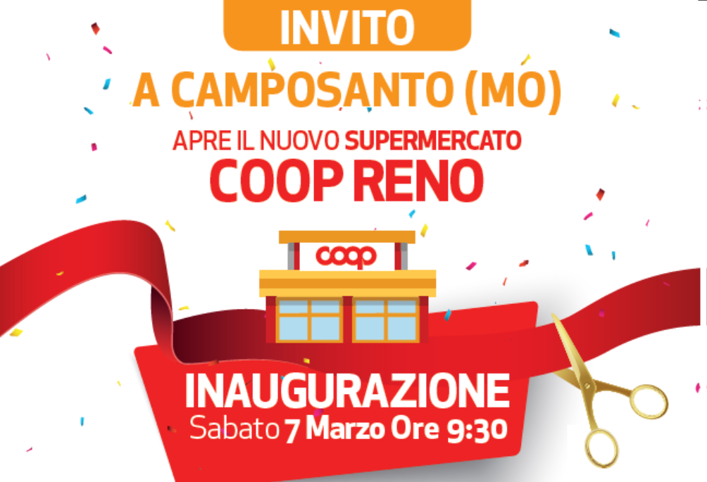 Coop Reno inaugura il primo punto vendita a Camposanto (Modena)