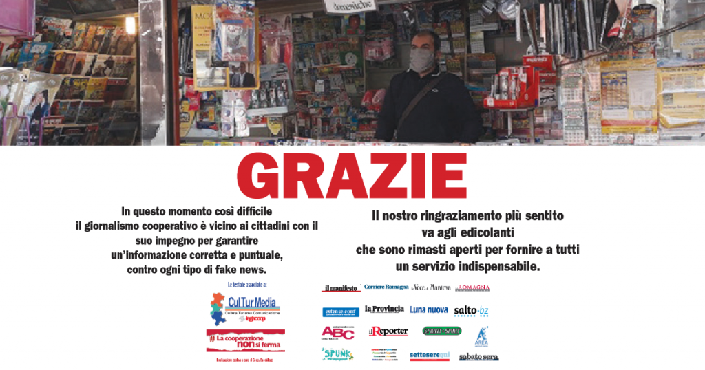 “Grazie alle Edicole”, al via la campagna Legacoop CulTurMedia su carta, web e radio