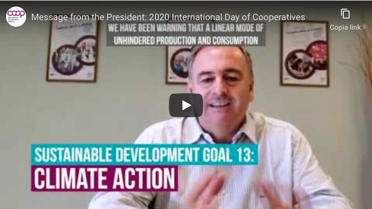 #Coops4ClimateAction, messaggio del Presidente ICA per la Giornata Internazionale delle Cooperative 2020