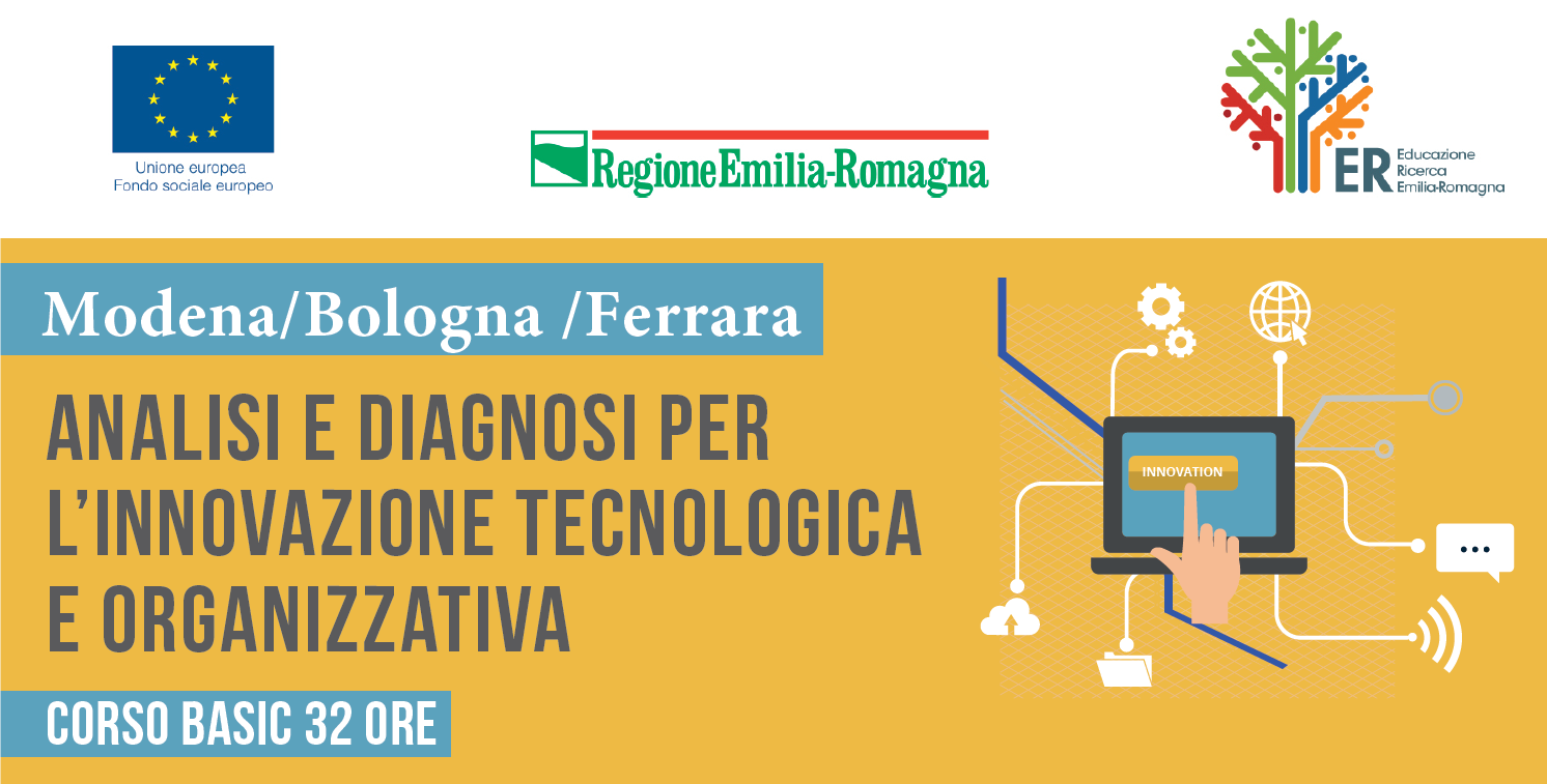 Analisi e diagnosi per l’innovazione tecnologica e organizzativa: corso online gratuito di 32 ore. Iscrizioni entro il 16 settembre 2020