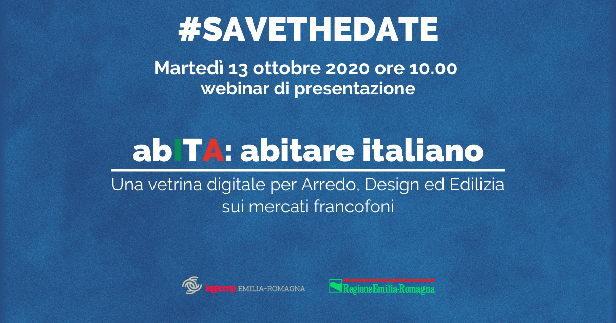 Una vetrina digitale per Arredo, Design ed Edilizia. Il 13 ottobre presentazione progetto “abITA: abitare italiano”