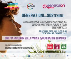 Generazioni Legacoop presenta: le disuguaglianze generazionali alla prova del Covid-19, investire sul futuro ai tempi dell’incertezza