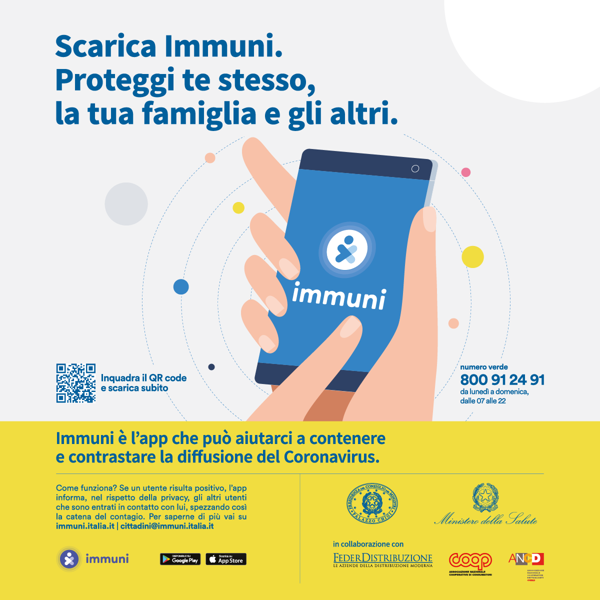 Nei punti vendita Coop Alleanza 3.0 al via la campagna di sensibilizzazione sull’app Immuni
