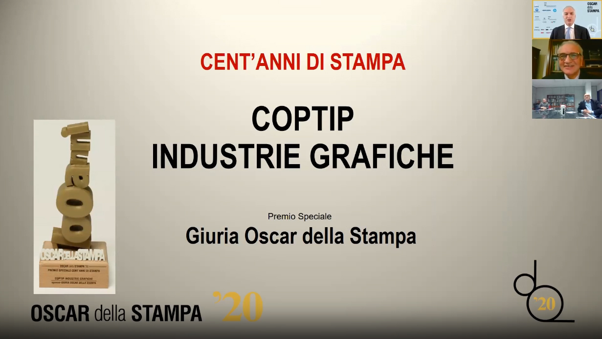 Oscar della Stampa 2020, a Coptip il Premio Speciale 100 anni di stampa