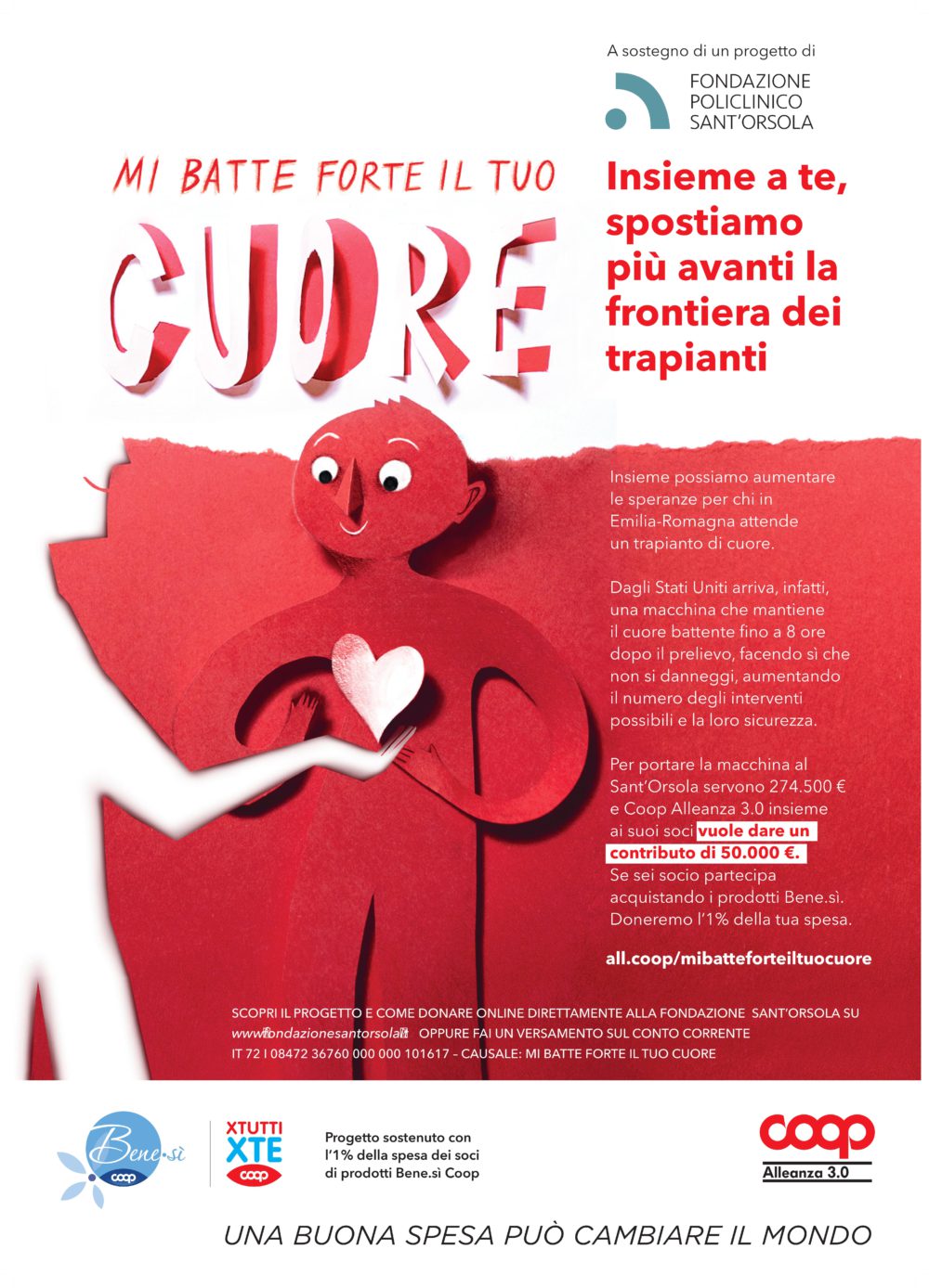 Nelle Coop di Modena e Ferrara l’iniziativa “mi batte forte il tuo cuore!” della Fondazione Policlinico Sant’Orsola