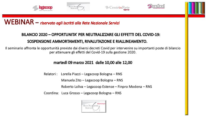 Bilancio 2020: opportunità per neutralizzare gli effetti del Covid-19. Sospensione ammortamenti, rivalutazione e riallineamento.