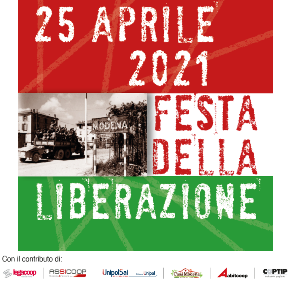 Festa della Liberazione: a Modena tante iniziative, grazie al contributo di Abitcoop, Assicoop Modena&Ferrara, Bonterre/Grandi Salumifici Italiani, Coptip