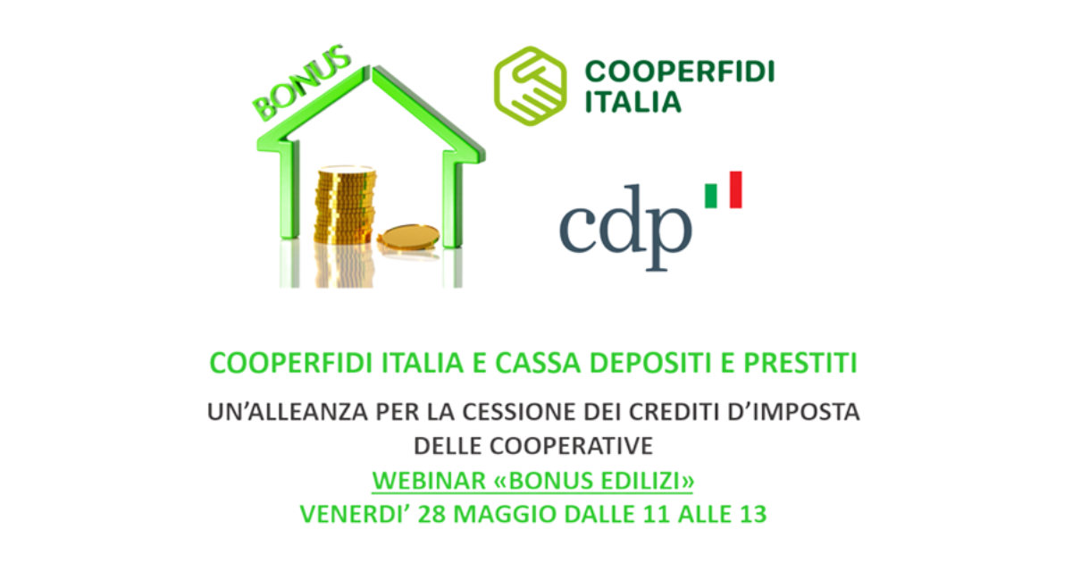 Cooperfidi Italia: webinar con Cassa Depositi e Prestiti il 28 maggio