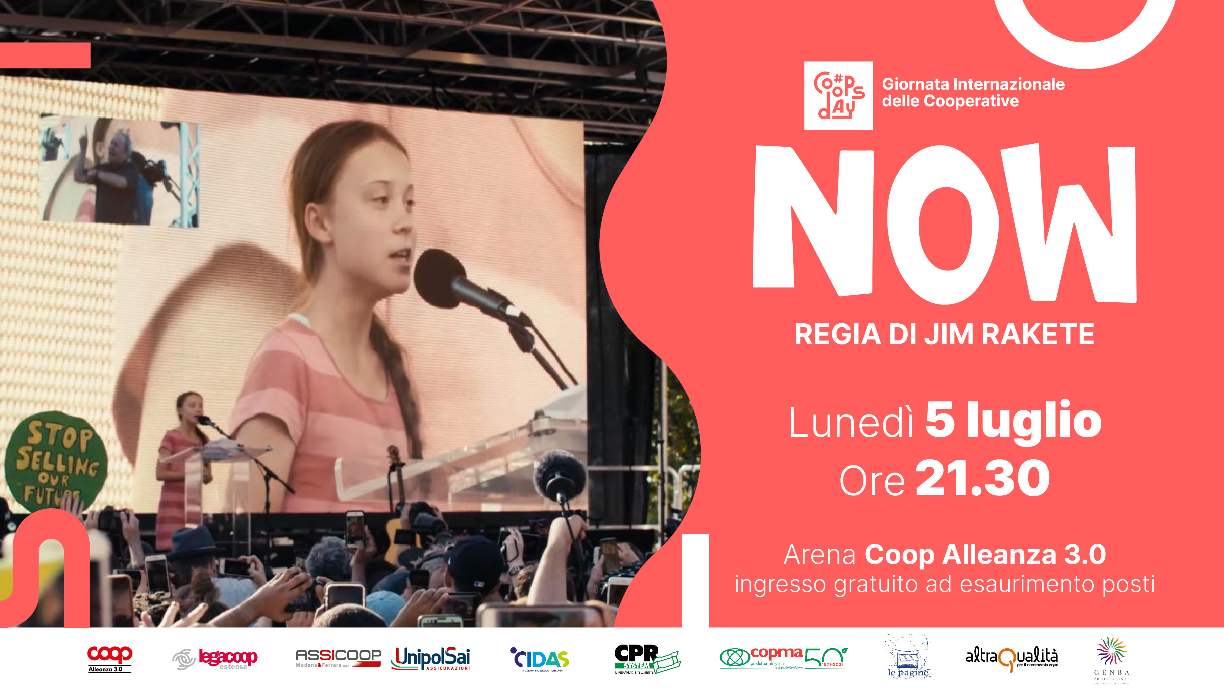 Coopsday a Ferrara: all’arena cinematografica Coop Alleanza 3.0, proiezione speciale di “NOW” il 5 luglio