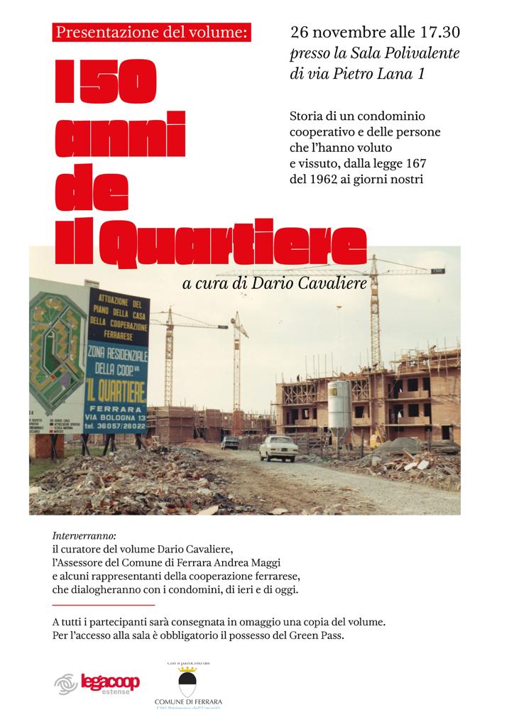 I 50 anni de Il Quartiere: il 26 novembre la presentazione del volume dedicato al condominio cooperativo di Foro Boario