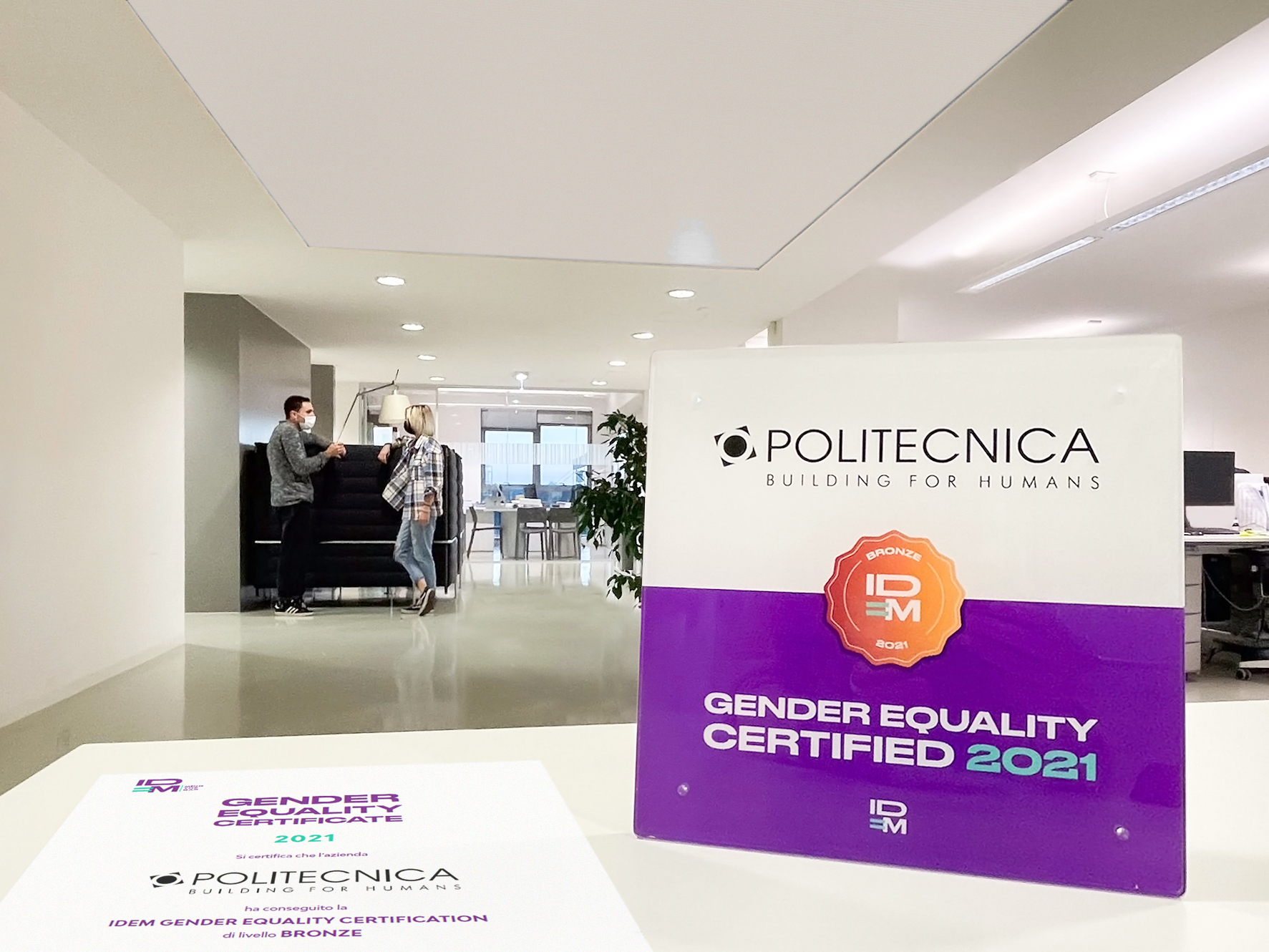 Politecnica prima in Italia nel settore della progettazione integrata ottiene la certificazione della start up universitaria IDEM per la parità di genere