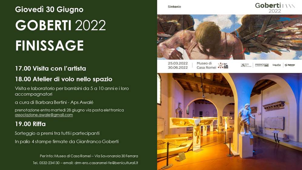 Progetto SINTONIE: il 30 giugno finissage della mostra di Goberti a Casa Romei, con il sostegno di Assicoop Modena&Ferrara