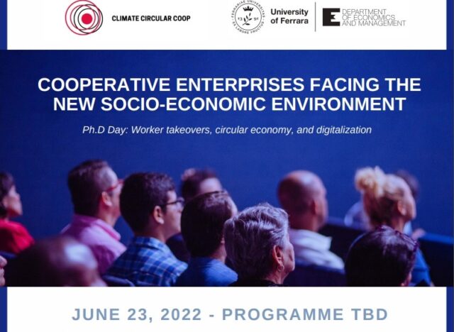 Le cooperative alla sfida della transizione ecologica: il 23 giugno il workshop di Unife con interventi anche di Legacoop