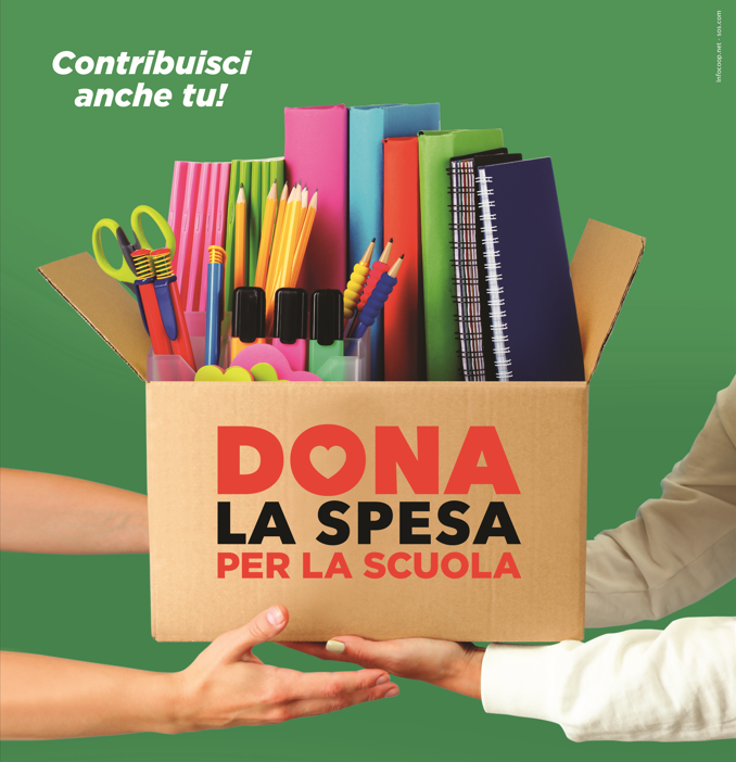 Sabato 10 settembre a Modena e Ferrara in 21 negozi di Coop Alleanza 3.0 la raccolta “Dona la spesa per la scuola”