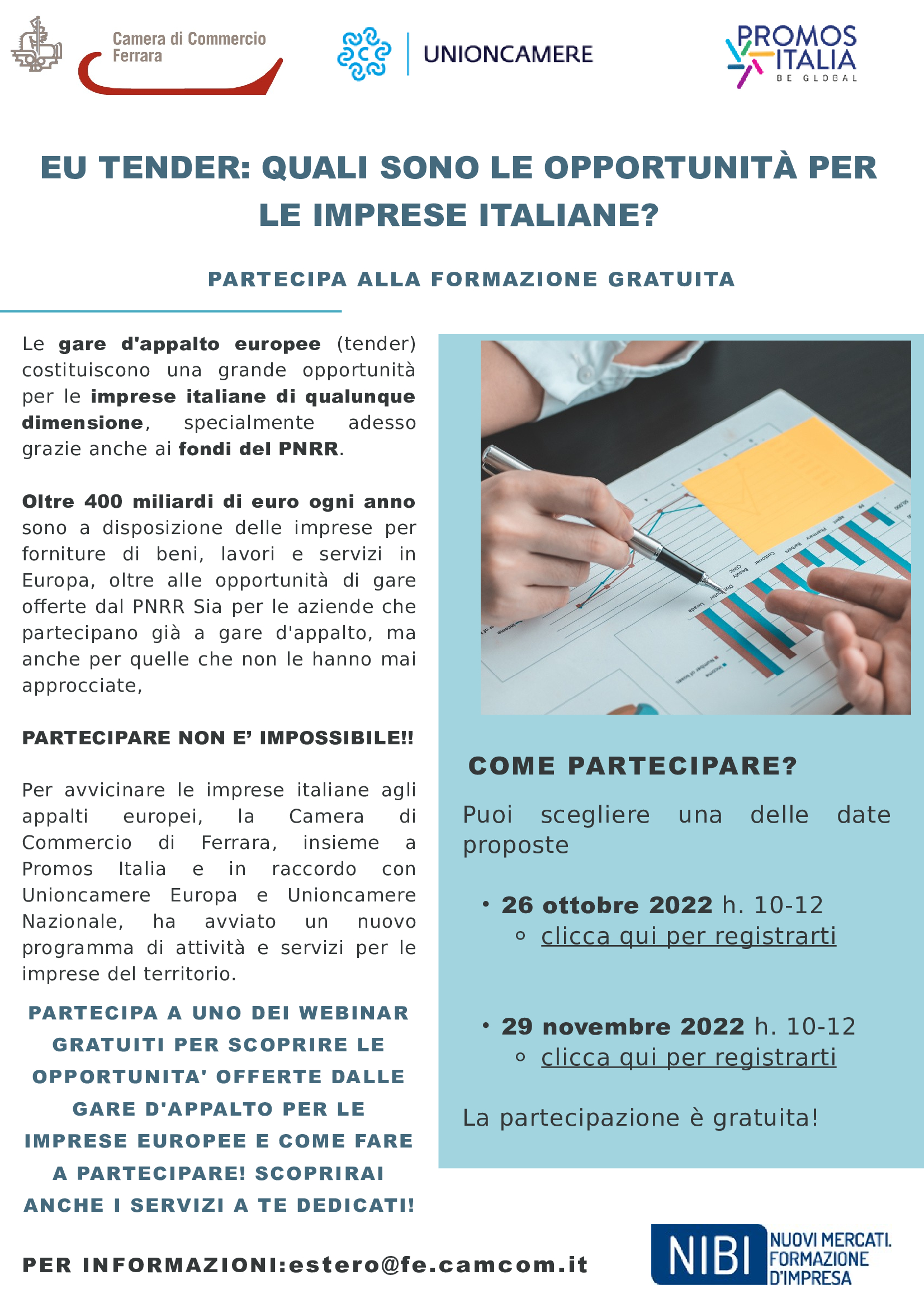 Eu Tender: Opportunità per le imprese e formazione gratuita