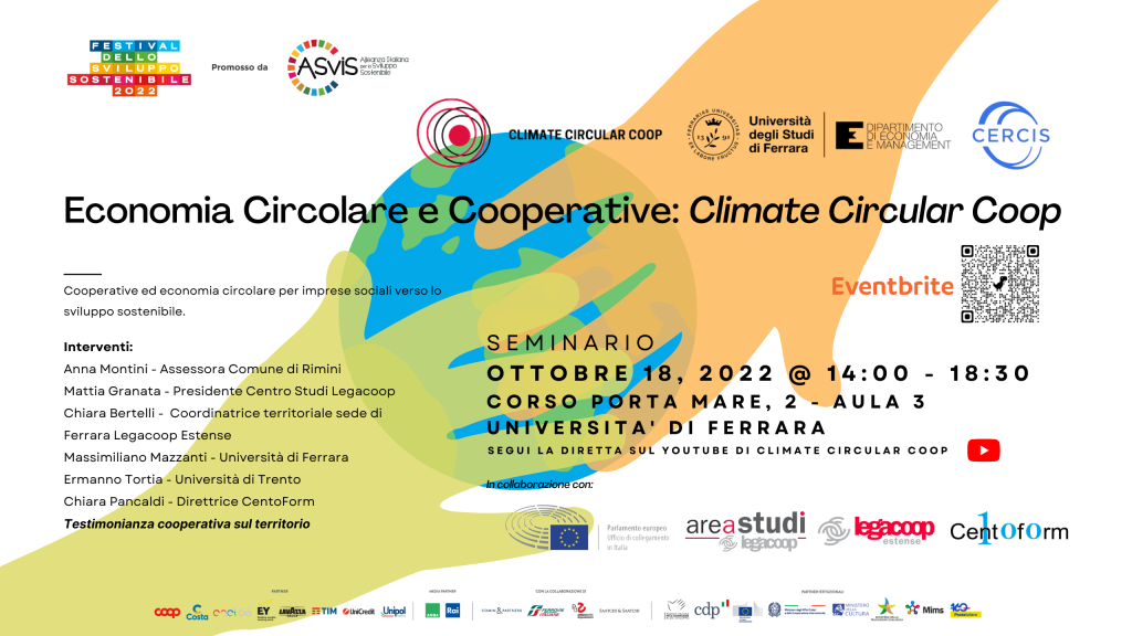 Economia Circolare e Cooperative: Climate Circular Coop al Festival ASVIS