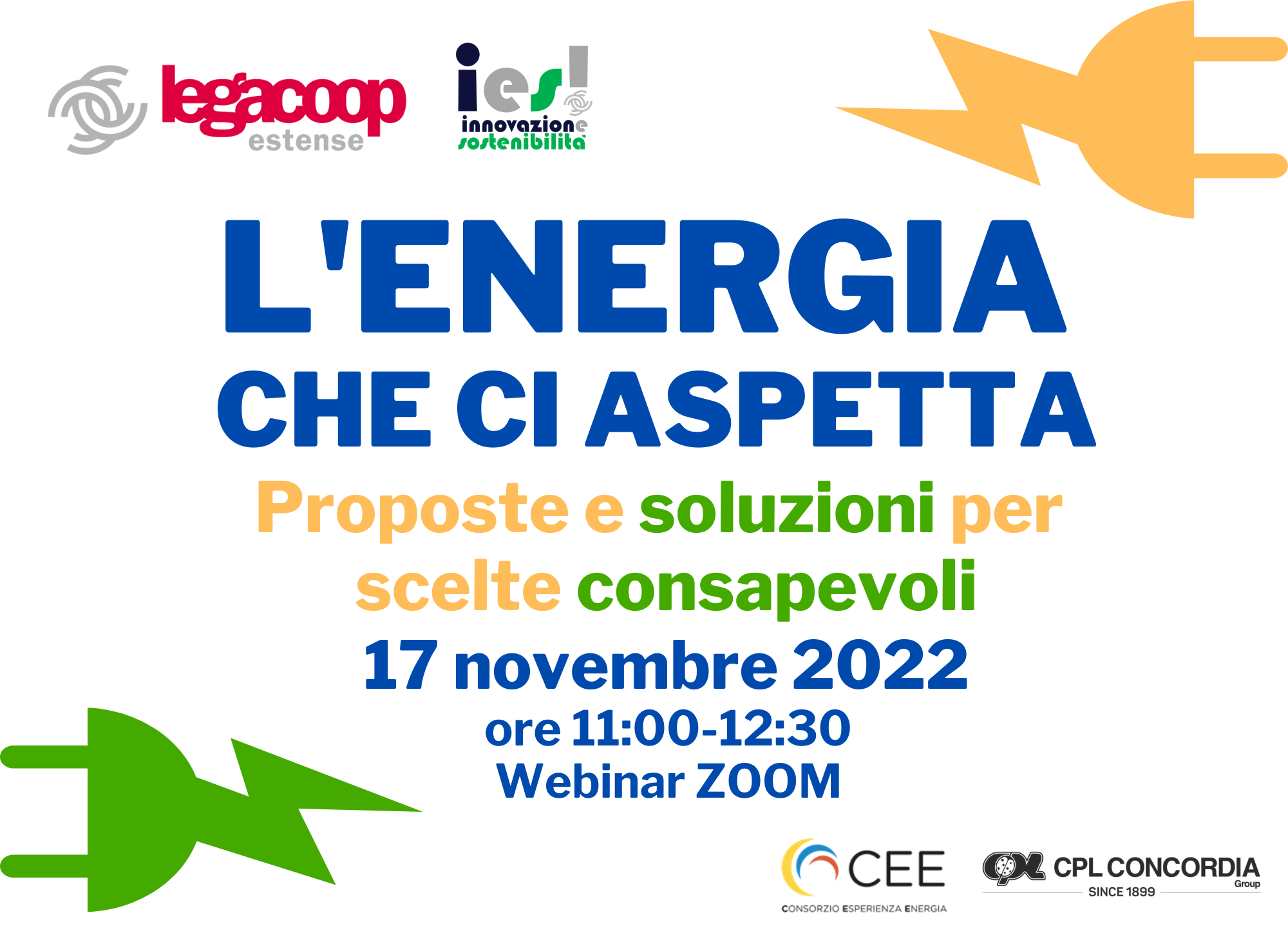 L’energia che ci aspetta: il 17 novembre un webinar promosso da Legacoop Estense