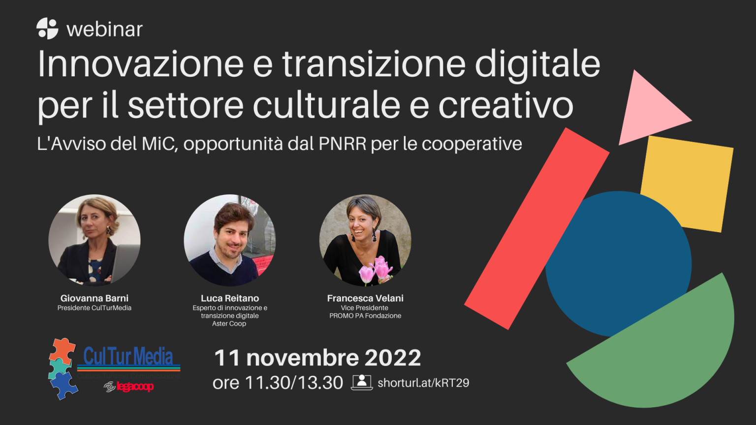 PNRR, webinar: Avviso MiC per innovazione e transizione digitale imprese culturali e creative