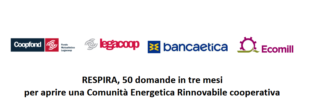 RESPIRA, 50 domande in tre mesi per aprire una Comunità Energetica Rinnovabile cooperativa