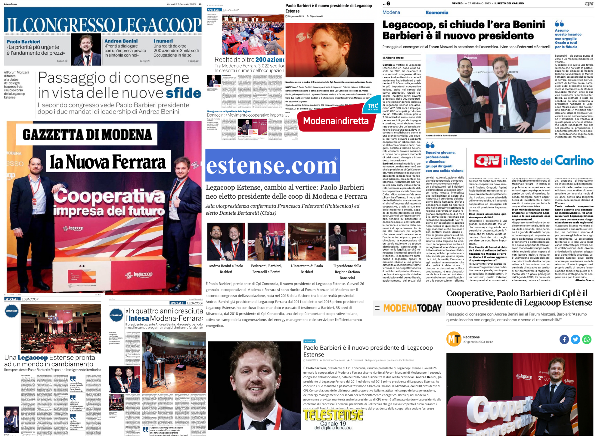 Secondo Congresso di Legacoop Estense. La Rassegna Stampa