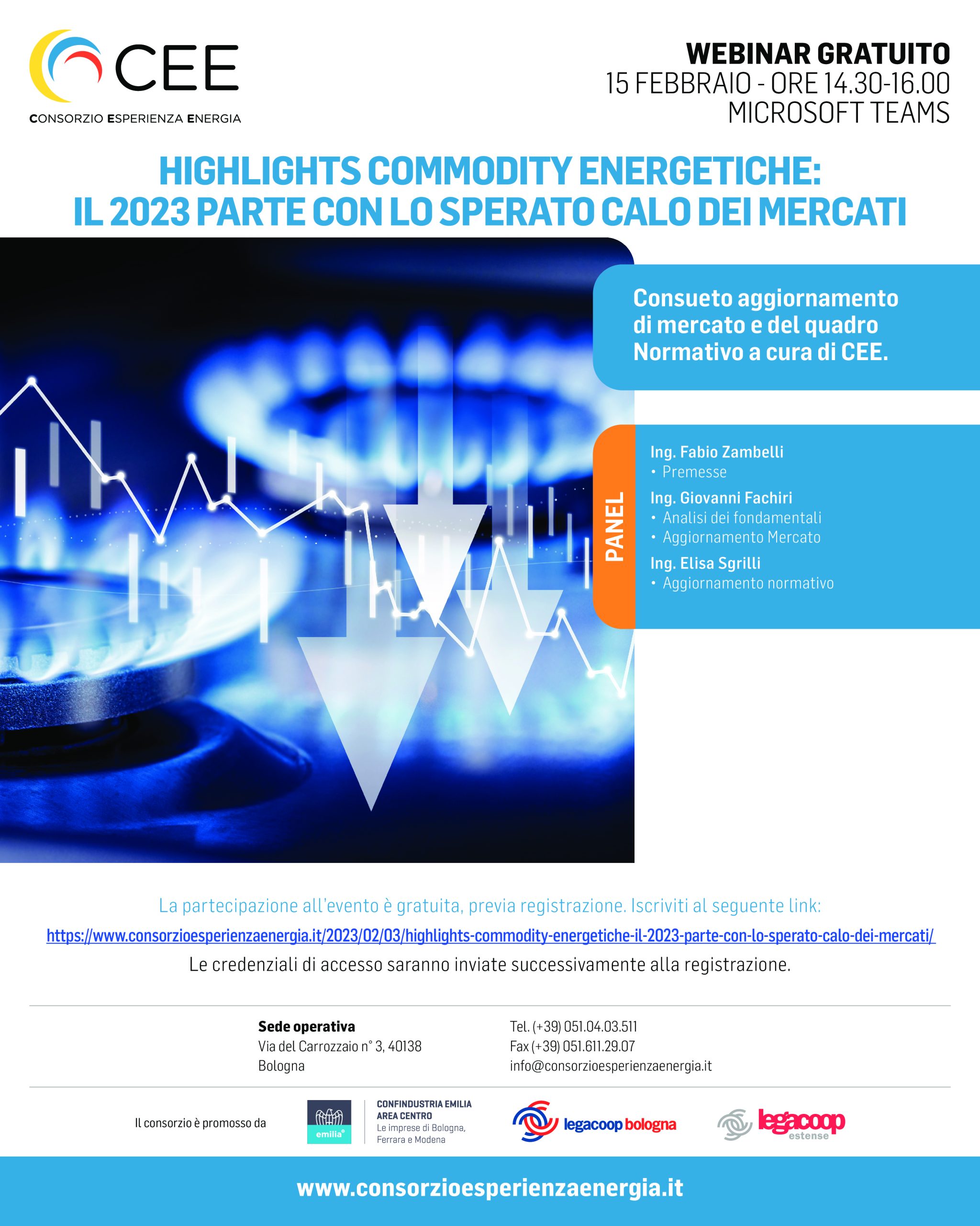 Webinar Gratuito 15 Febbraio: HIGHLIGHTS COMMODITY ENERGETICHE: IL 2023 PARTE CON LO SPERATO CALO DEI MERCATI