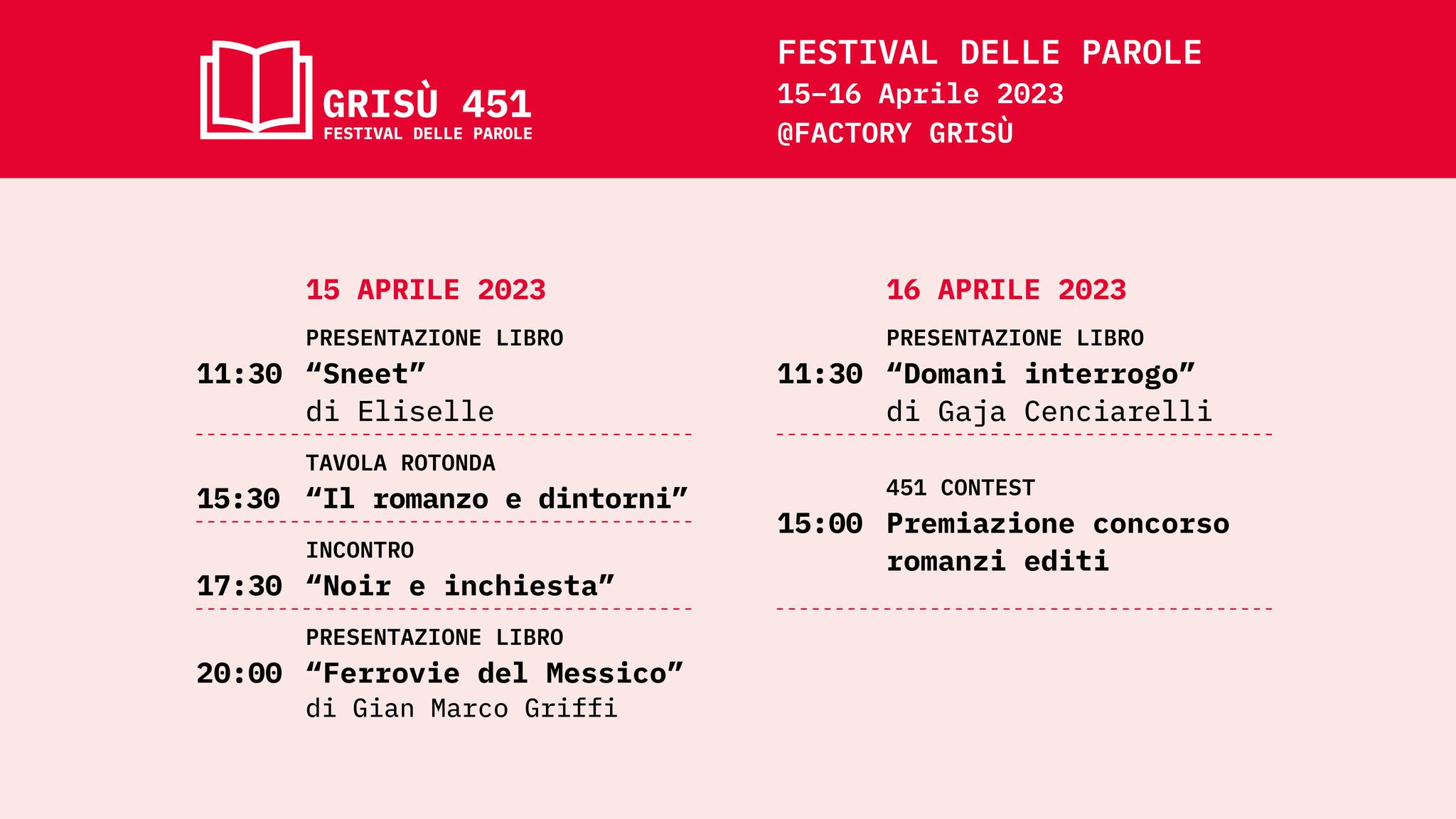 Grisù 451: al Consorzio Factory Grisù il Festival delle Parole, il 15-16 aprile