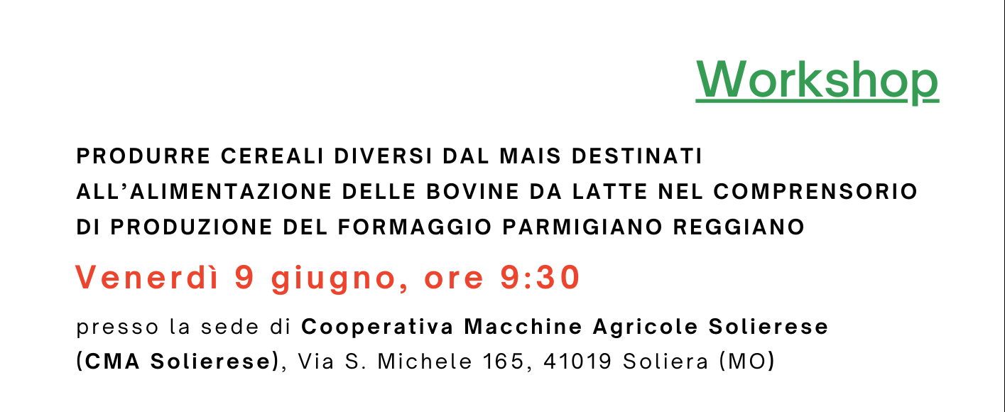 Cma Solierese – Workshop Venerdì 9 giugno, ore 9:30 Cma Solierese – Workshop Venerdì 9 giugno, ore 9:30