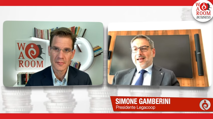 Il mondo Legacoop, il programma della nuova presidenza, la centralità della cooperazione e il PNRR. La video intervista al presidente Gamberini su War Room Business (video completo)