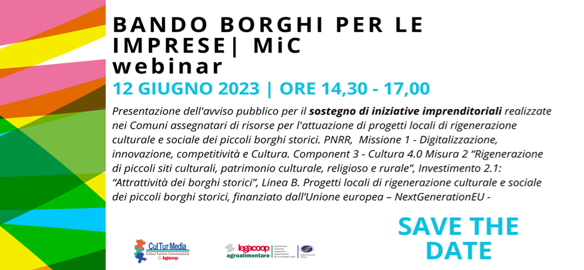 Save the Date: webinar Bando Borghi per le Imprese, 12 giugno